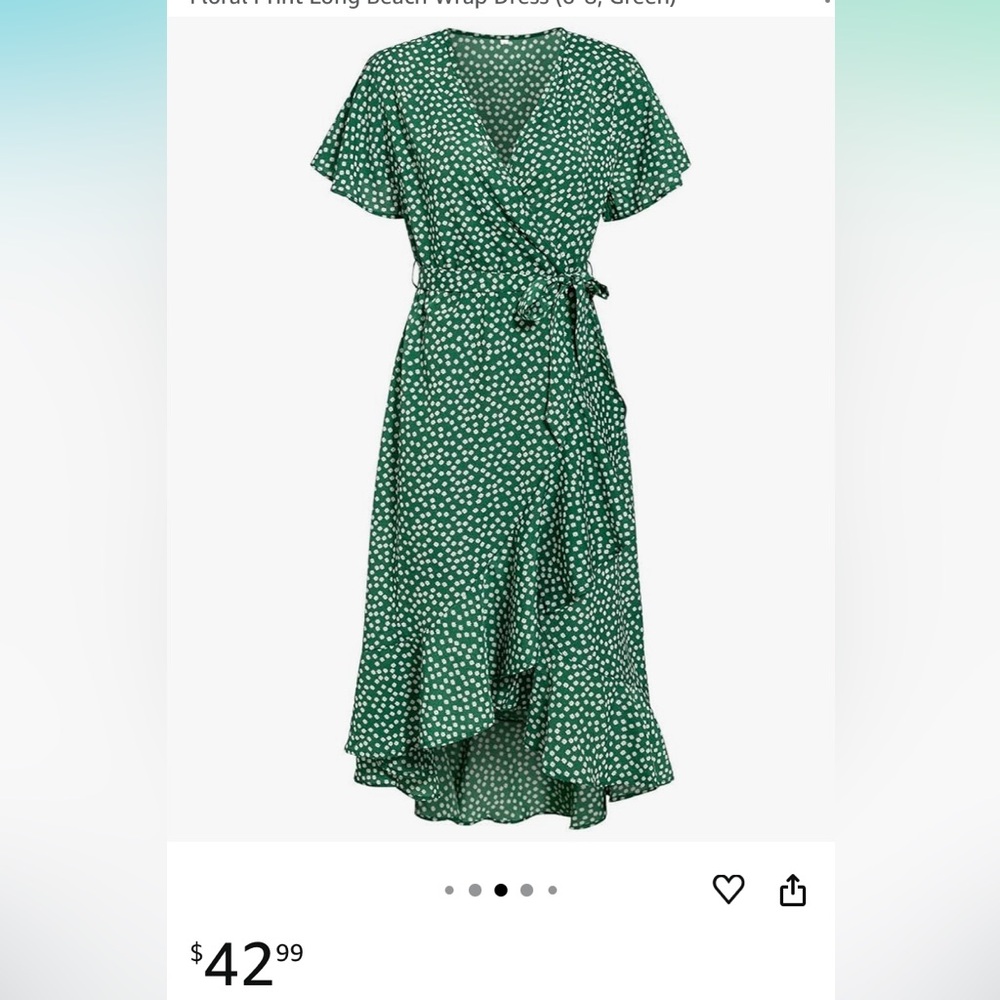 Summer Chiffon V Neck Ruffle Maxi Dress Floral Print